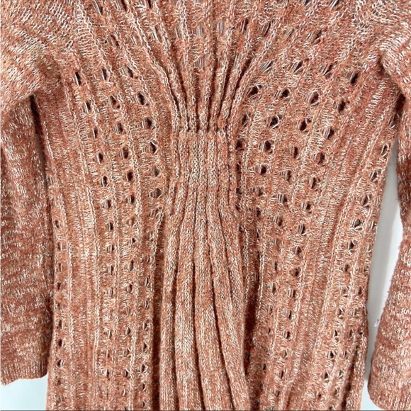 Anthropologie Rosie Neira Sweater Rust Long Sleeve Cardigan XSP - Picture 9 of 10